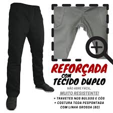 Calça Reforçada Brim Pesado Uniforme Profissional Construção Civil Trabalho Pesado