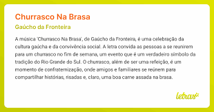Churrasco na Brasa: Letra e Significado na Cultura Gaúcha