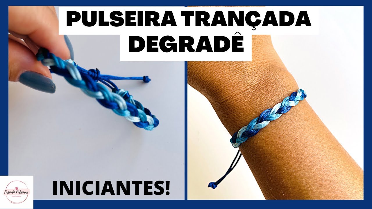 PULSEIRA TRANÇADA DE 3 CORES | PASSO A PASSO | FÁCIL DE FAZER