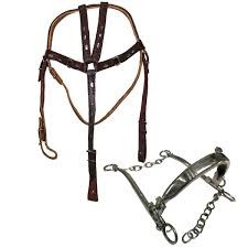 Kit Cabeçada Professora E Freio Breque Para Cavalos Profissional