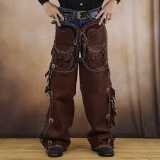 Calça de Couro para Montaria Bronc-Steel Fechada Marrom 36222