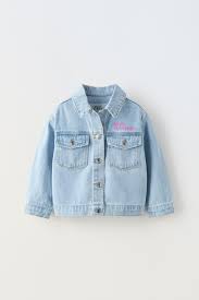 Zara - Jaqueta Denim Grafitti Minnie Mouse Disney - Azul - Unisex