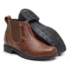 Botina Masculina Em Couro De Elástico Bota Montaria Made In Roça - Cou